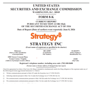 Компания Strategy приобрела ещё 1,550 биткоинов. Источник: Strategy